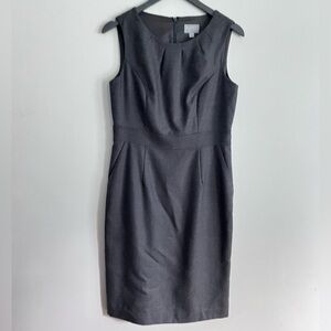 Pure Collection Sleeveless Wool Gray Career Formal Dress